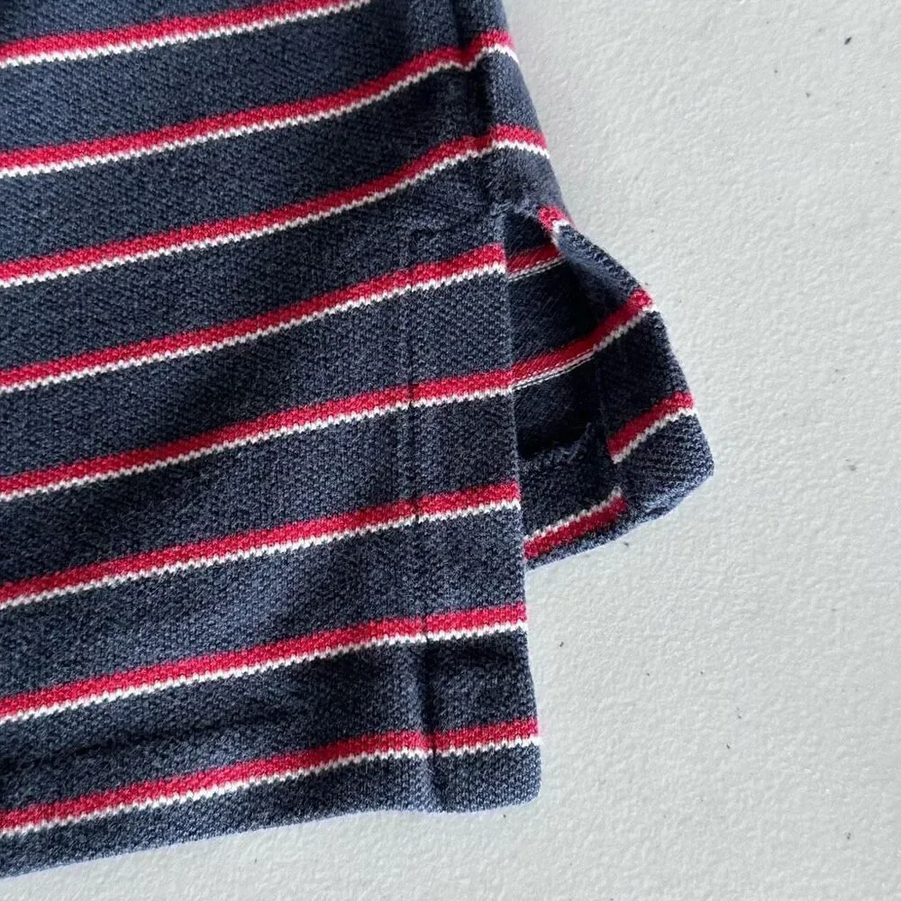 Vintage Polo Jeans Co. Ralph Lauren Polo Shirt Mens XL Blue‎ Flag Striped 90s